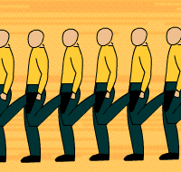 Gráfico de ejercicio Fila de cojos