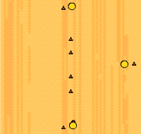 Gráfico de ejercicio Slalom de botes con pase